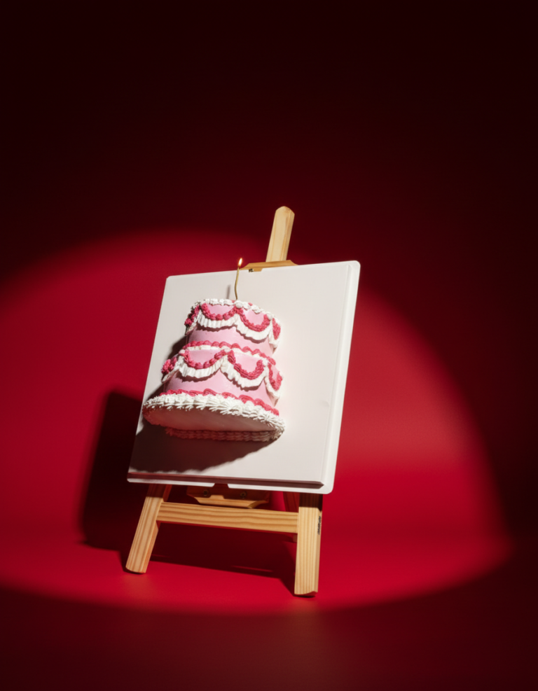 Easel Cake Red Studio (1)