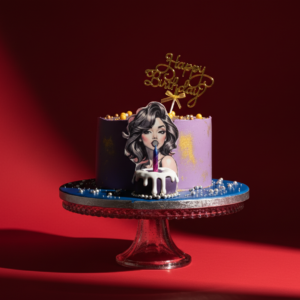 Luxury red birthday cake